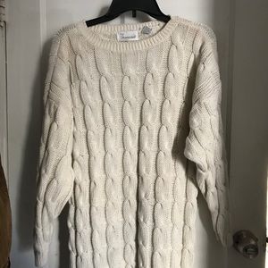 oversized white sweater